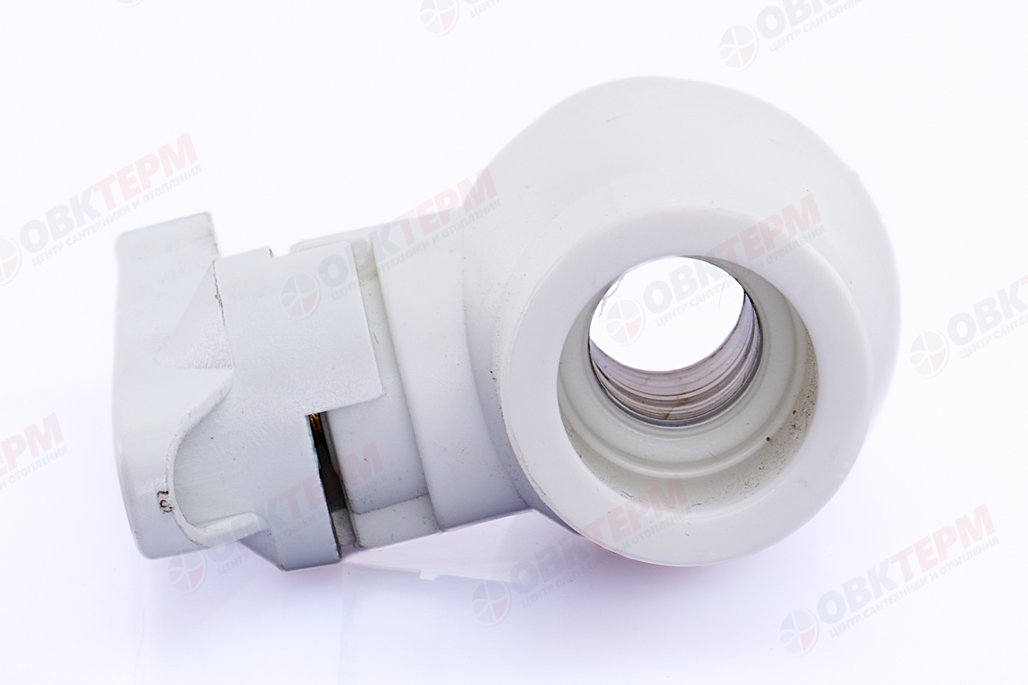 Кран шаровый пластиковый  25  (латунный  шар)   (белый)   (50)  (KALDE) - Изображение №4