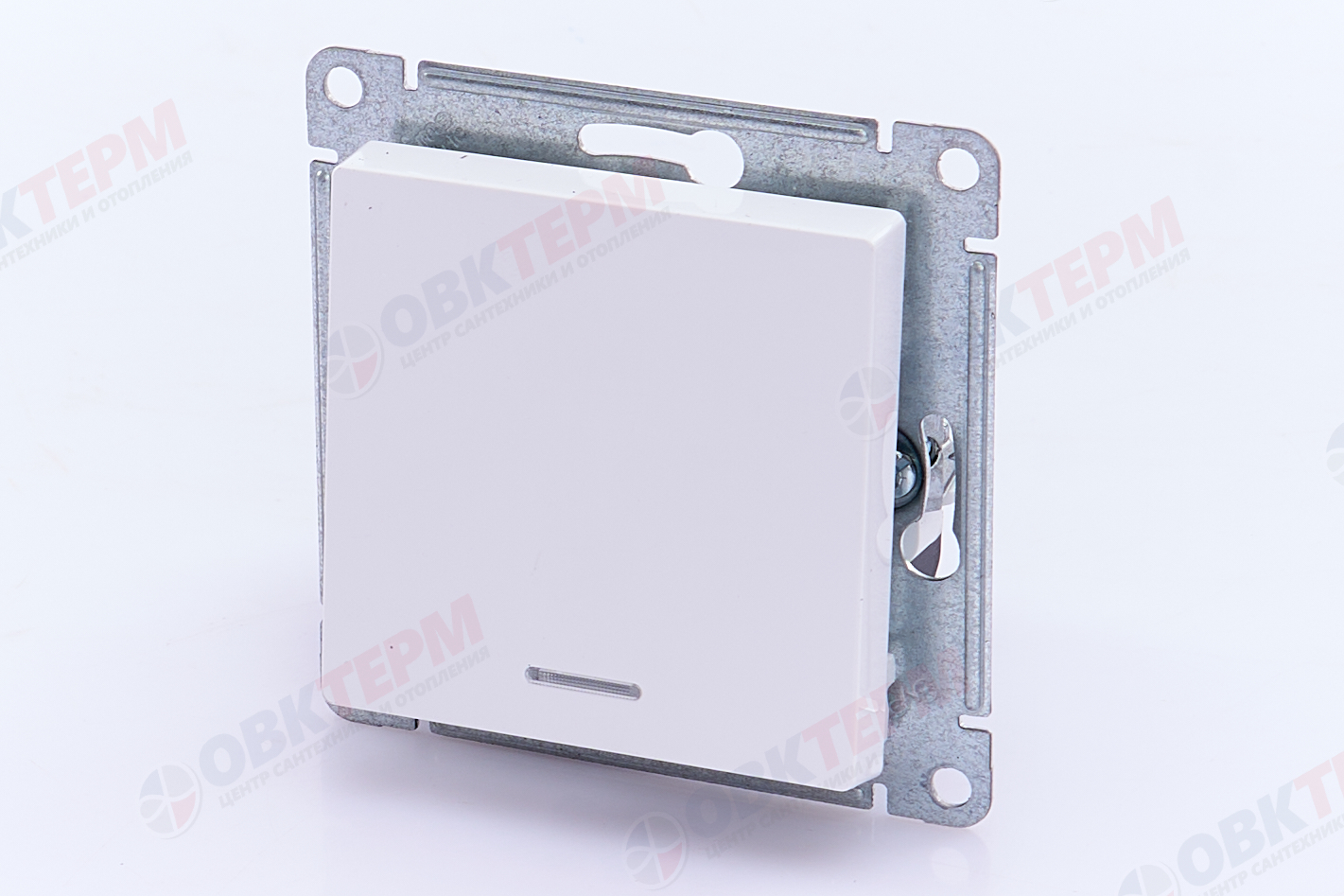 Выключатель 1-клавишный механизм с подсветкой сх.1, 10АХ Белый AtlasDesign Systeme Electric - Изображение №2