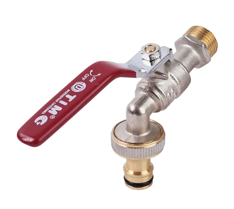 Кран  поливочный с коннектором  1/2  TIM    (13шт/ 52ящ) - Изображение №1