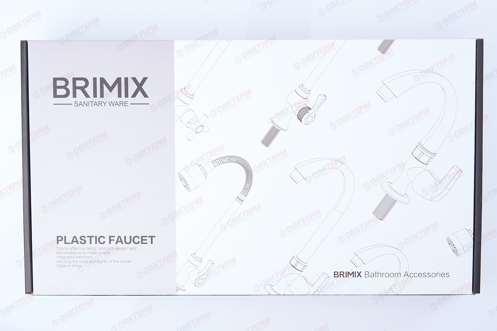 Смеситель моно BRIMIX 608 (белый) серая ручка /для холодной воды /ABS-пластик - миниатюра №6