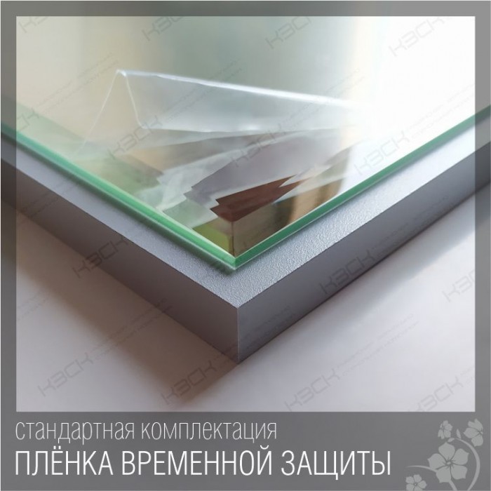 Зеркало  800х600 прямоугольное  с фацетом сером алюм профиль, универс. крепл. КЗСК - Изображение №5