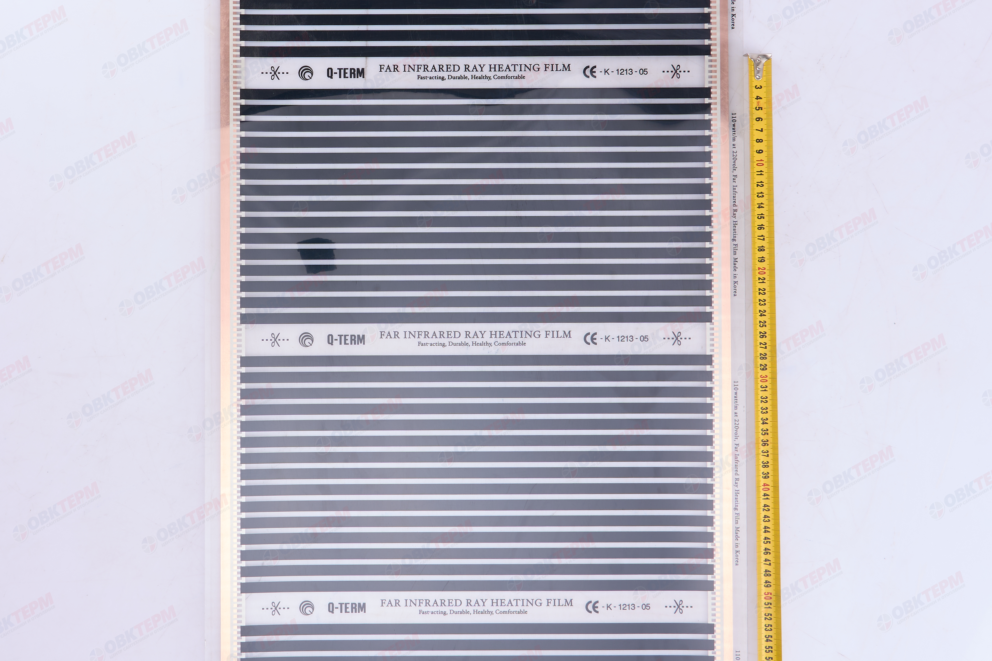Термопленка Q-TERM 50см*0,338мм*140м (по 0,25 м) (220 Вт/м2) - Изображение №3