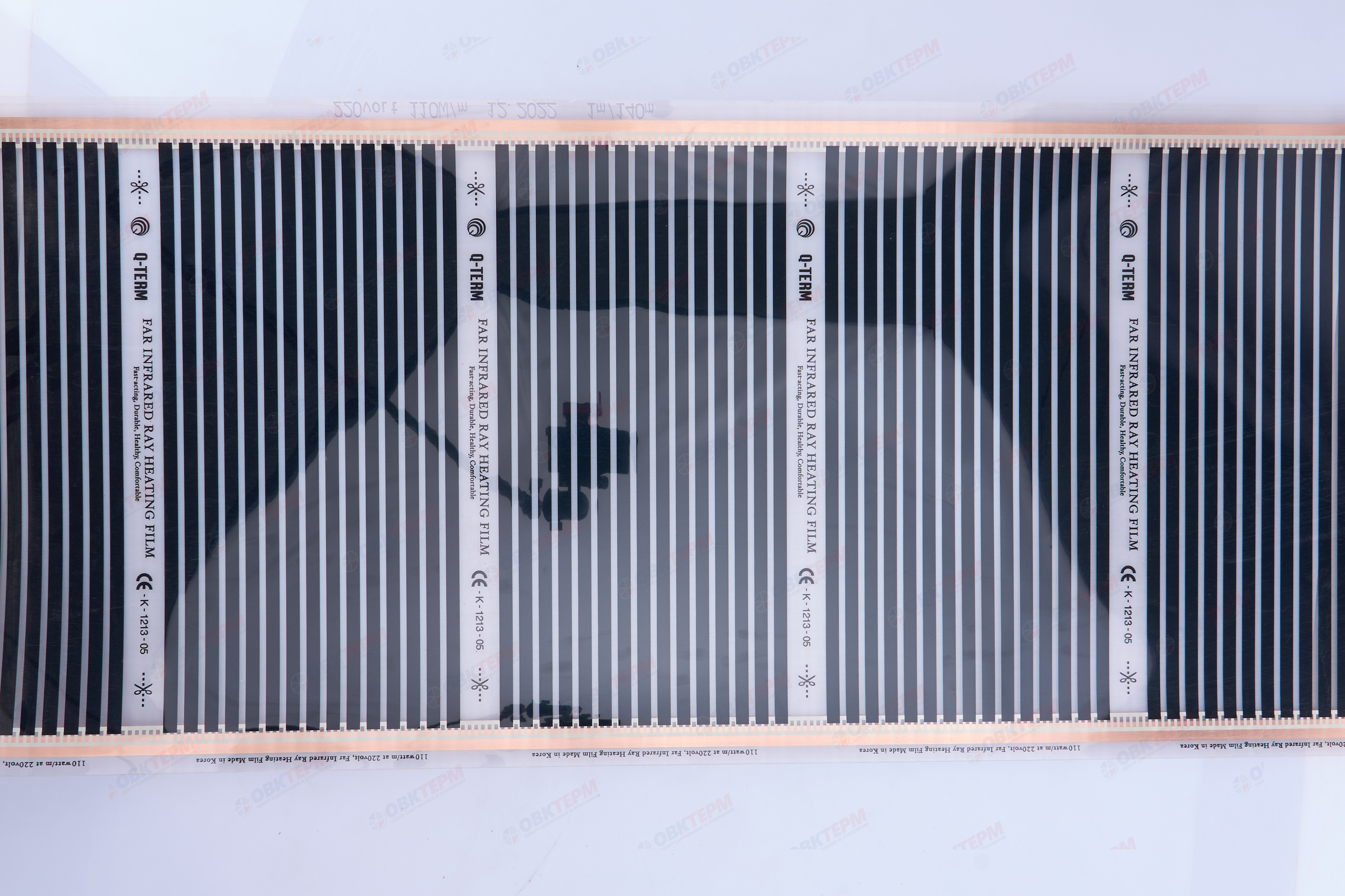 Термопленка Q-TERM 50см*0,338мм*140м (по 0,25 м) (220 Вт/м2) - Изображение №4