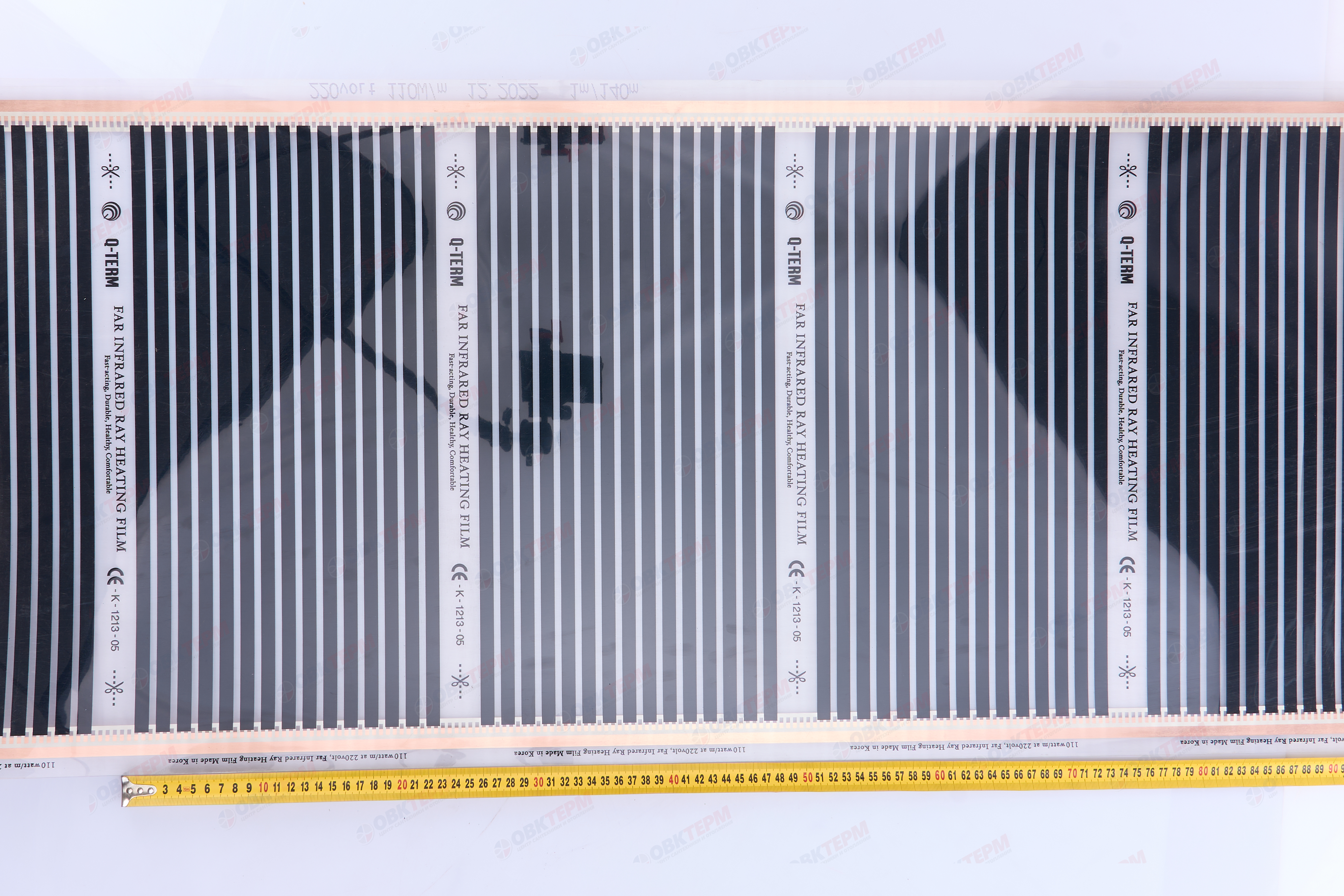 Термопленка Q-TERM 50см*0,338мм*140м (по 0,25 м) (220 Вт/м2) - Изображение №5