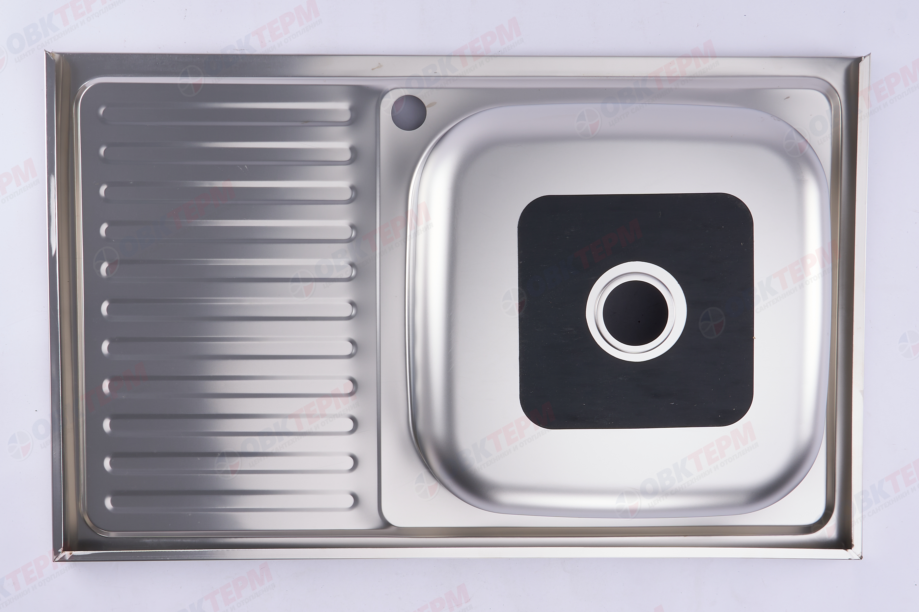 ZERIX мойка Z8050L-04-160E (SATIN) НАКЛАДНАЯ / без сифона (10шт/ящ) - миниатюра №6