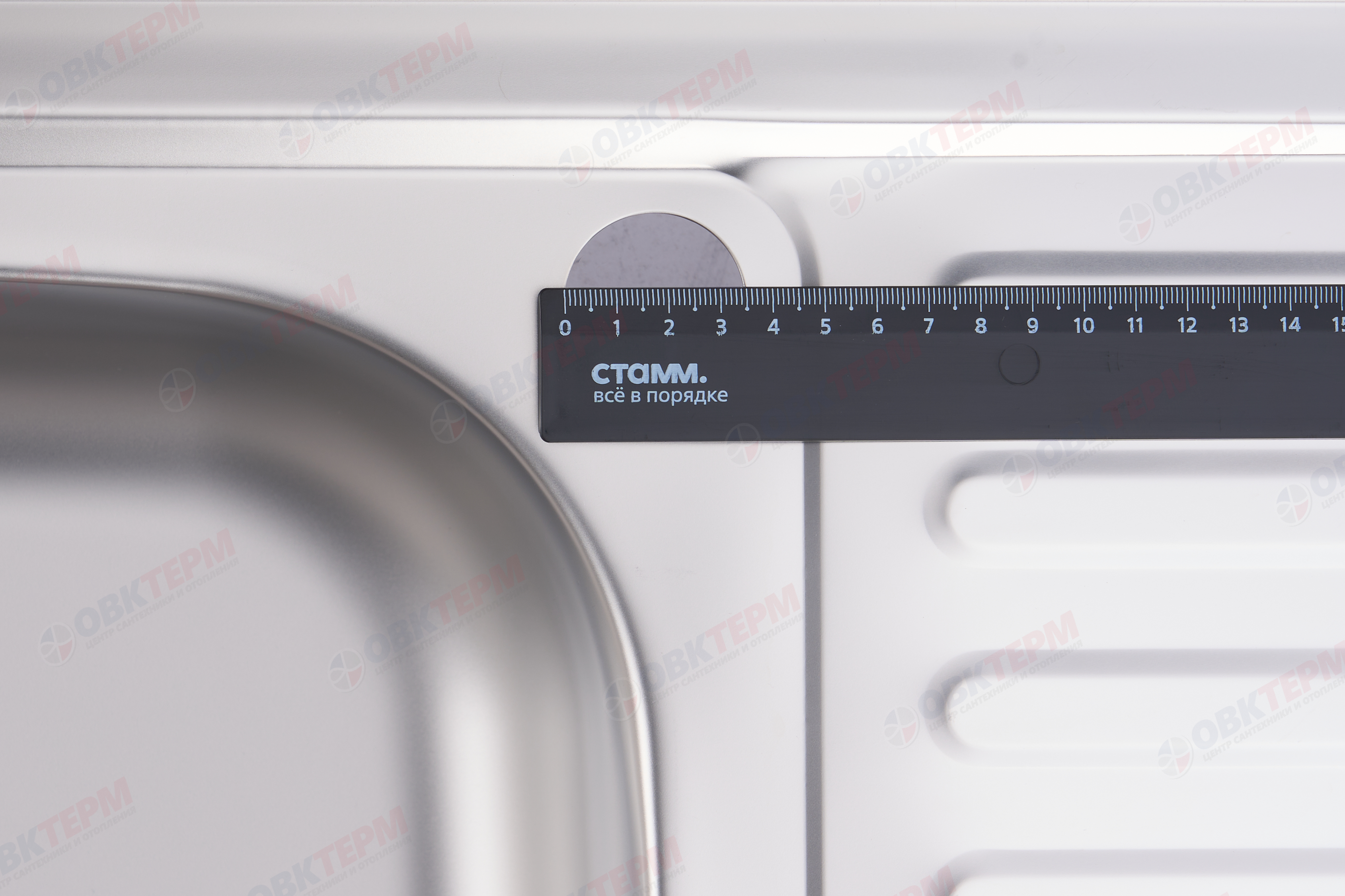 ZERIX мойка Z8050L-04-160E (SATIN) НАКЛАДНАЯ / без сифона (10шт/ящ) - миниатюра №9