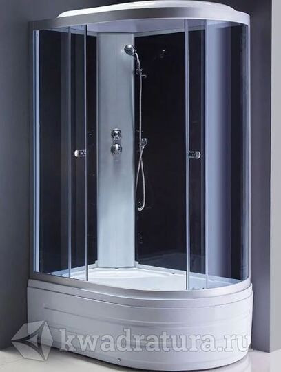 Душевая кабина ODA-8406 L P 120*80*215 (тонированное стекло 4мм,средний поддон) - Изображение №3