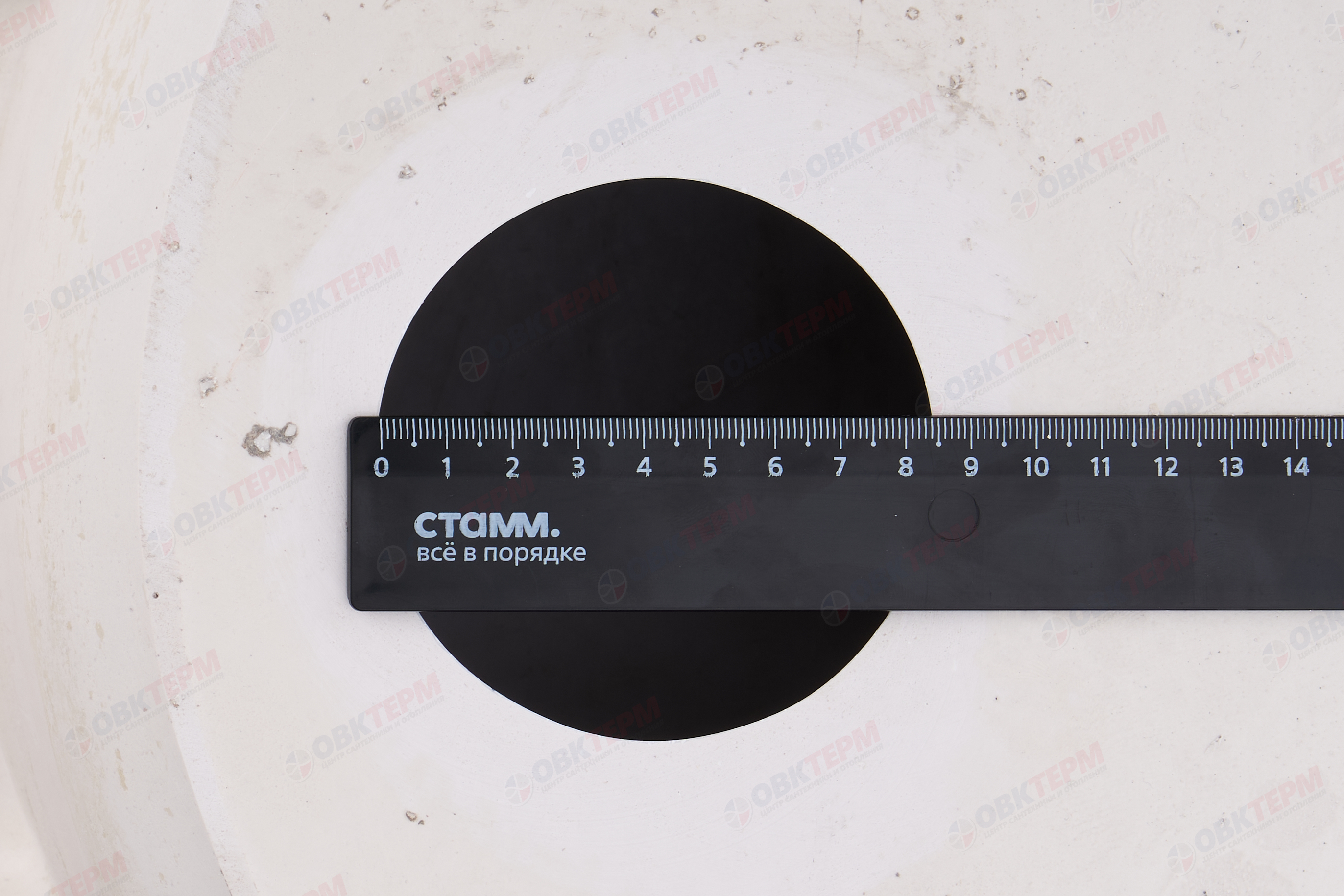 Мойка овальная HORKE / SIMGRAN S-24 БЕЛЫЙ КРАП ГЛЯНЕЦ 730*450мм - миниатюра №8