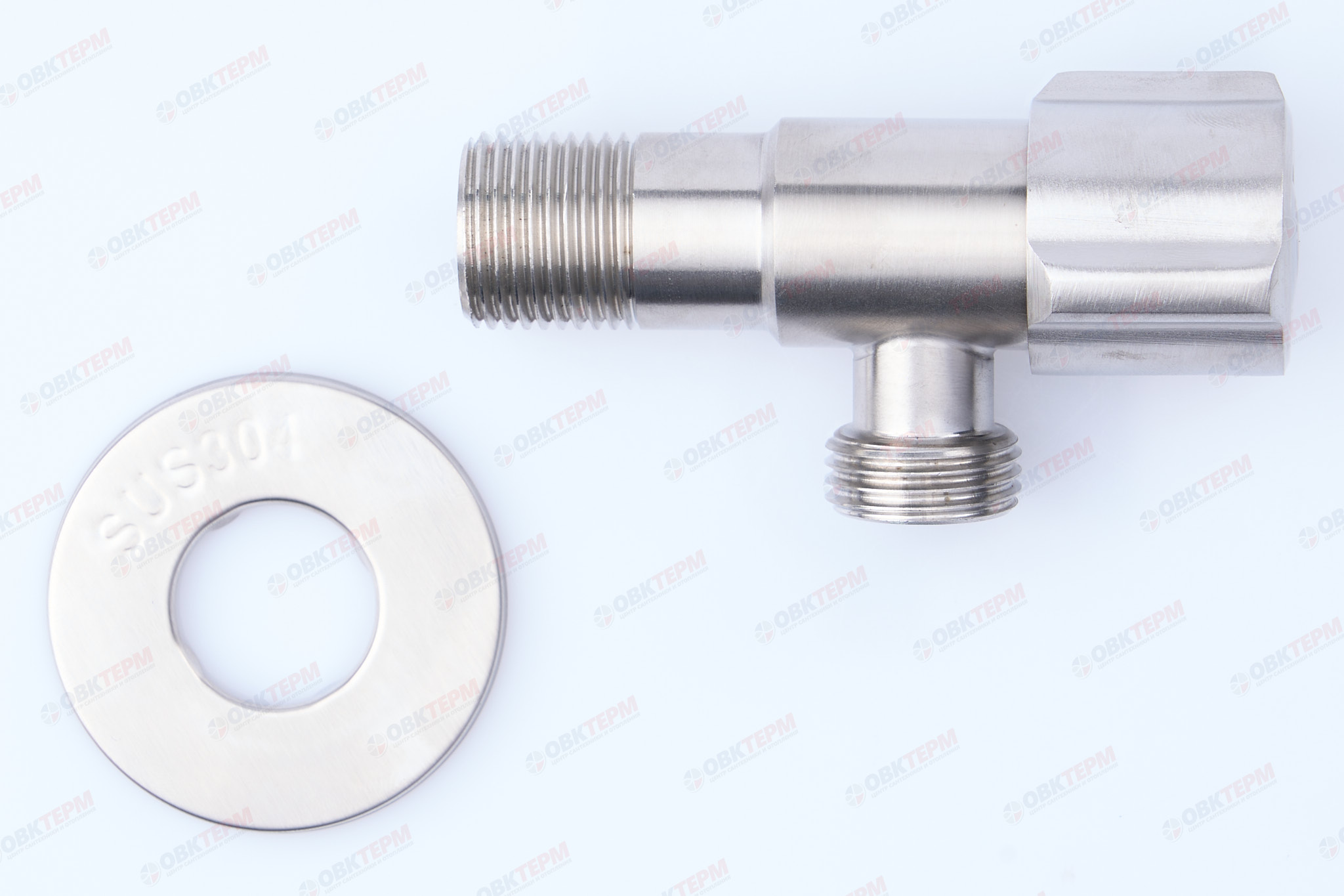 Кран для подкл. с/т приборов       TIM      1/2" - 1/2", НЕРЖ.     (60/1) - миниатюра №6