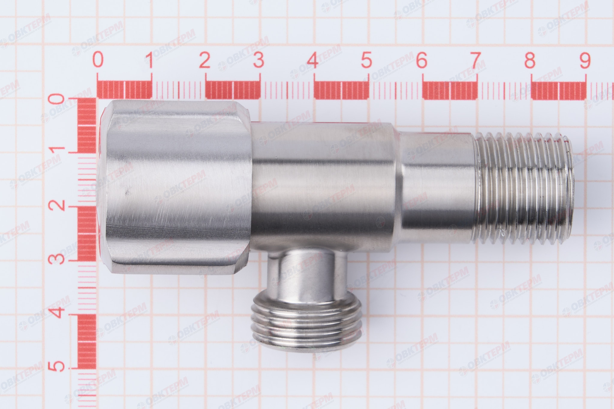Кран для подкл. с/т приборов       TIM      1/2" - 1/2", НЕРЖ.     (60/1) - миниатюра №8