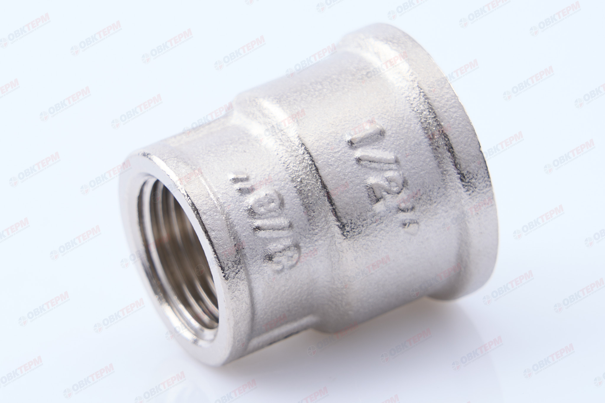 Муфта       1/2" * 3/8"  никель   Valtec   (200ящ/10шт) - Изображение №1