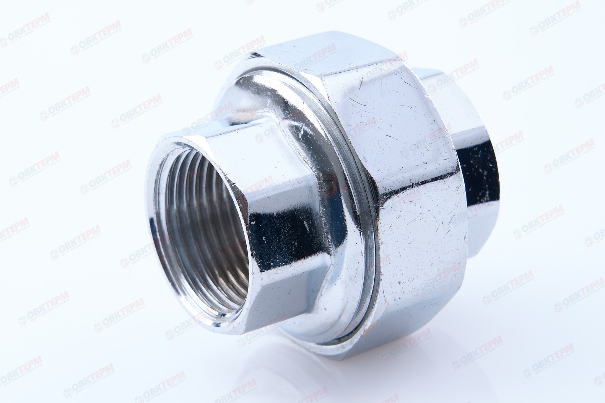 Американка    Valtec   3/4" хром  BB   прямая       (/5шт) - Изображение №1