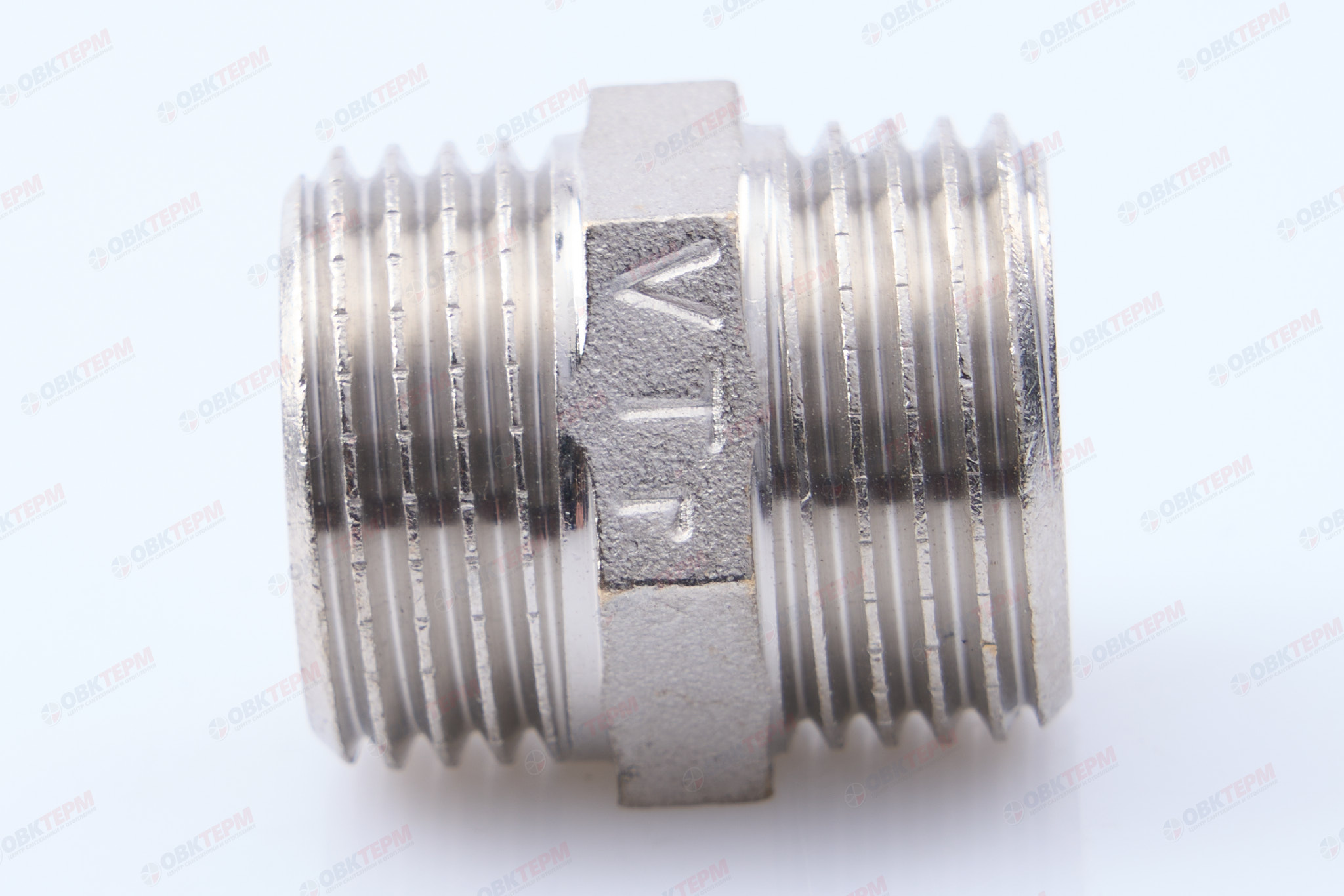 Ниппель      1/2"                никель     (Valtec)   (360ящ/10шт) - миниатюра №6