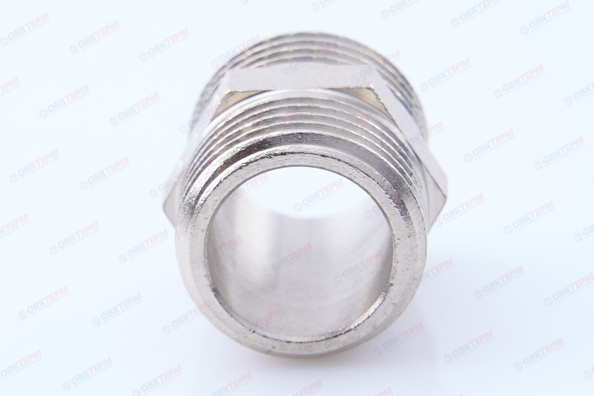 Ниппель      1/2"                никель     (Valtec)   (360ящ/10шт) - миниатюра №7