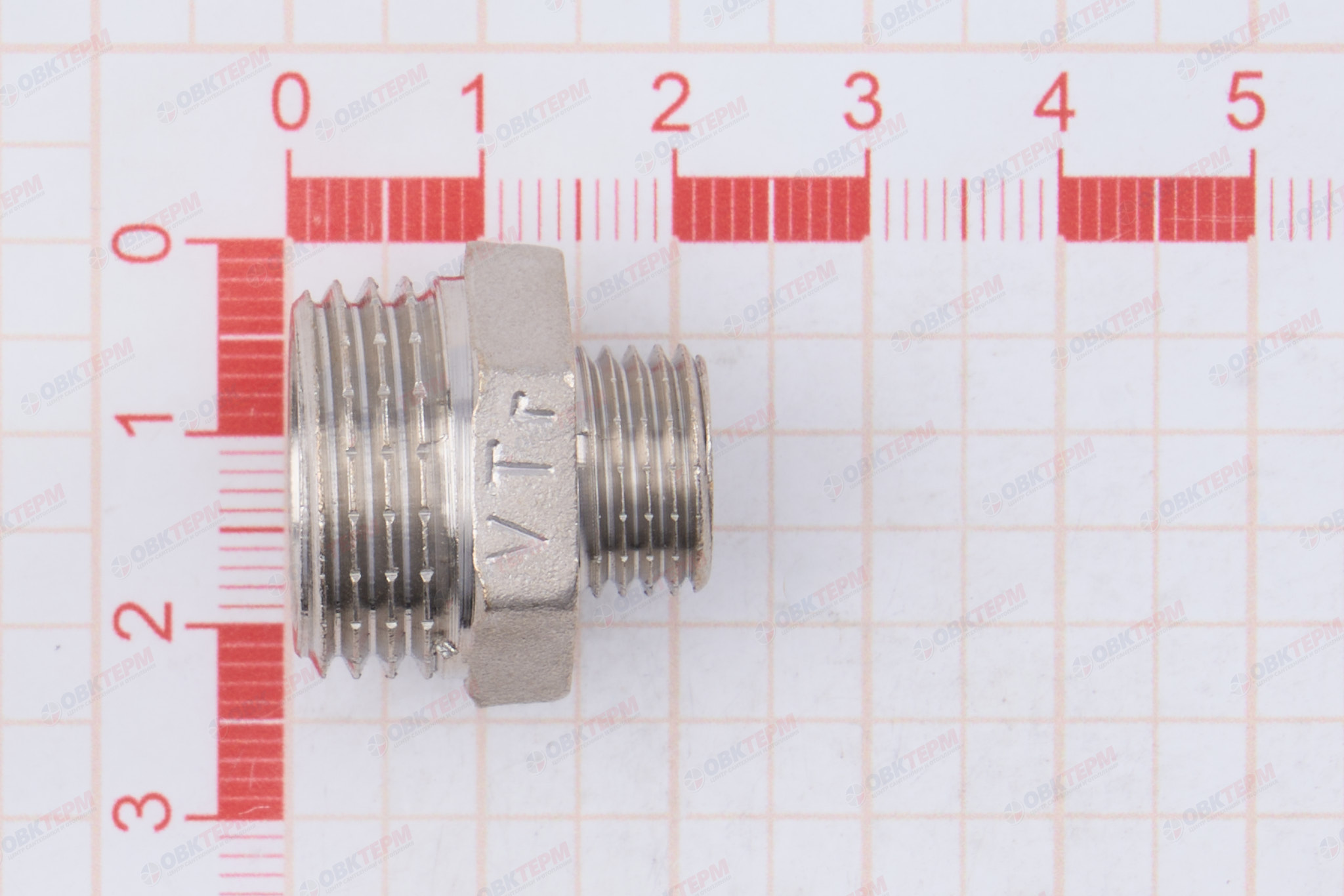 Ниппель      1/2" н  -  3/8" н  никель   (Valtec)   (400ящ/10шт) - миниатюра №11