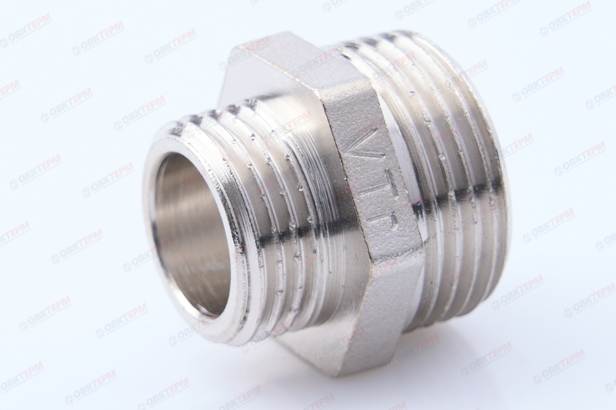 Ниппель      3/4" н  -  1/2" н  никель   (Valtec)   (220ящ/10шт) - Изображение №1