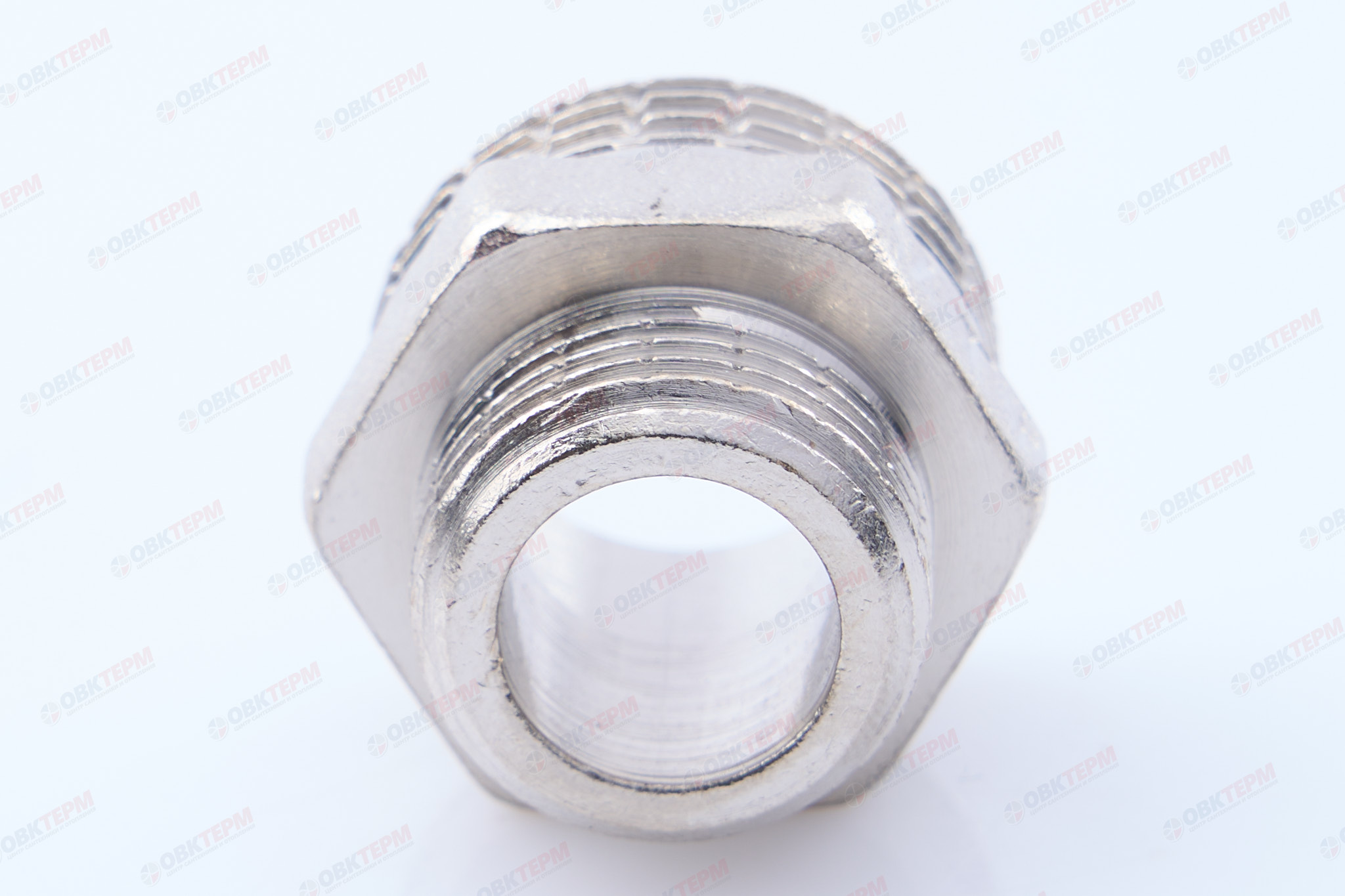 Ниппель      3/8" н  -  1/4" н  никель   (Valtec)    (10уп/500ящ) - миниатюра №9
