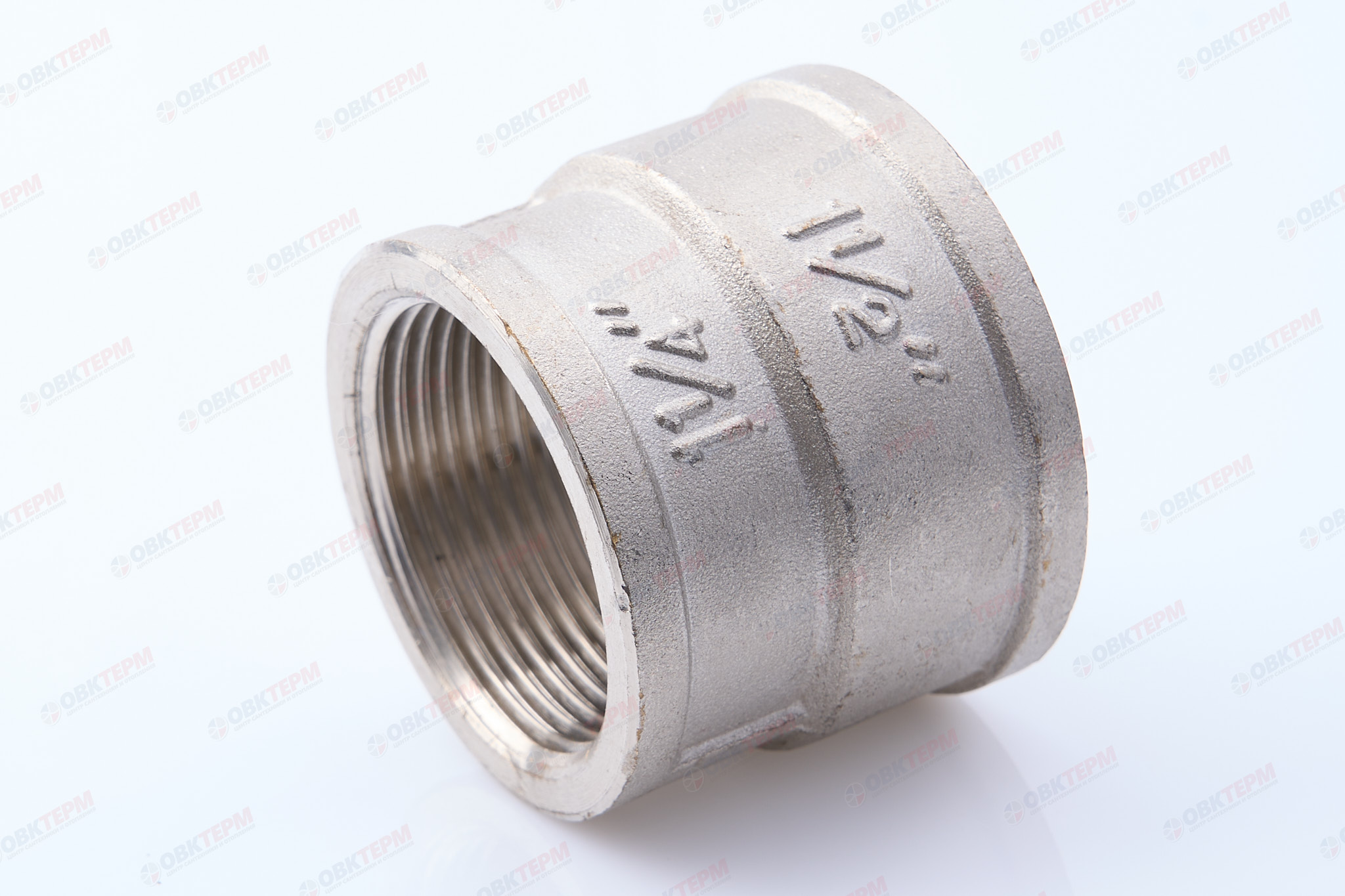 Ниппель   1 1/2" - 1 1/4"   никель  (Valtec) - Изображение №1