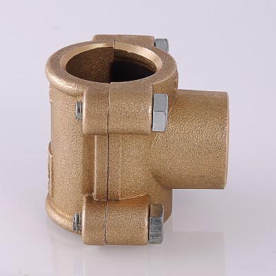 Врезка трубная    3/4" - 1/2 - 3/4 ввв  никель (Valtec) - Изображение №2