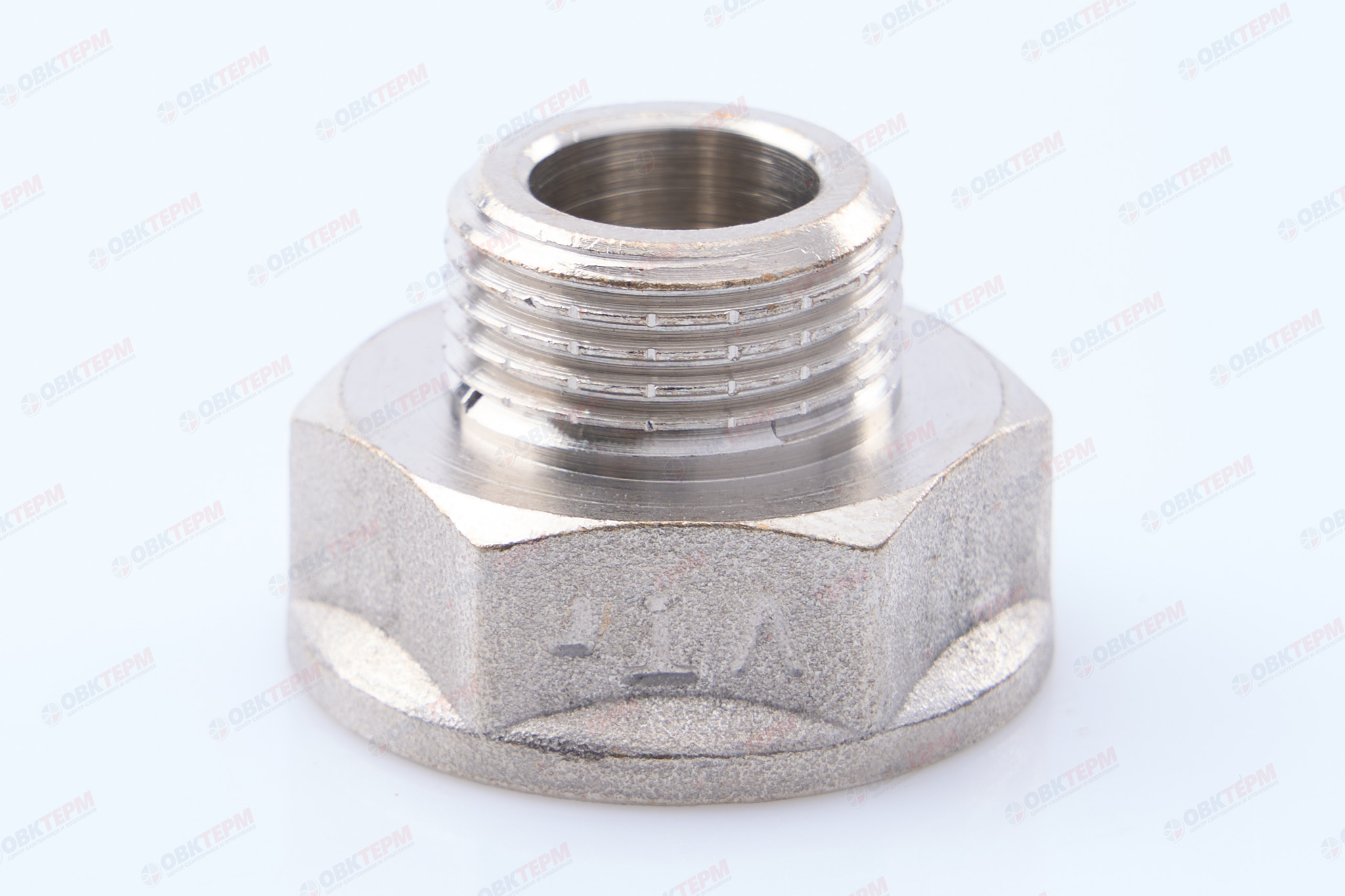Переходник     1/2" в  -  3/8" н     никель     (Valtec)    (10уп/350ящ) - Изображение №1