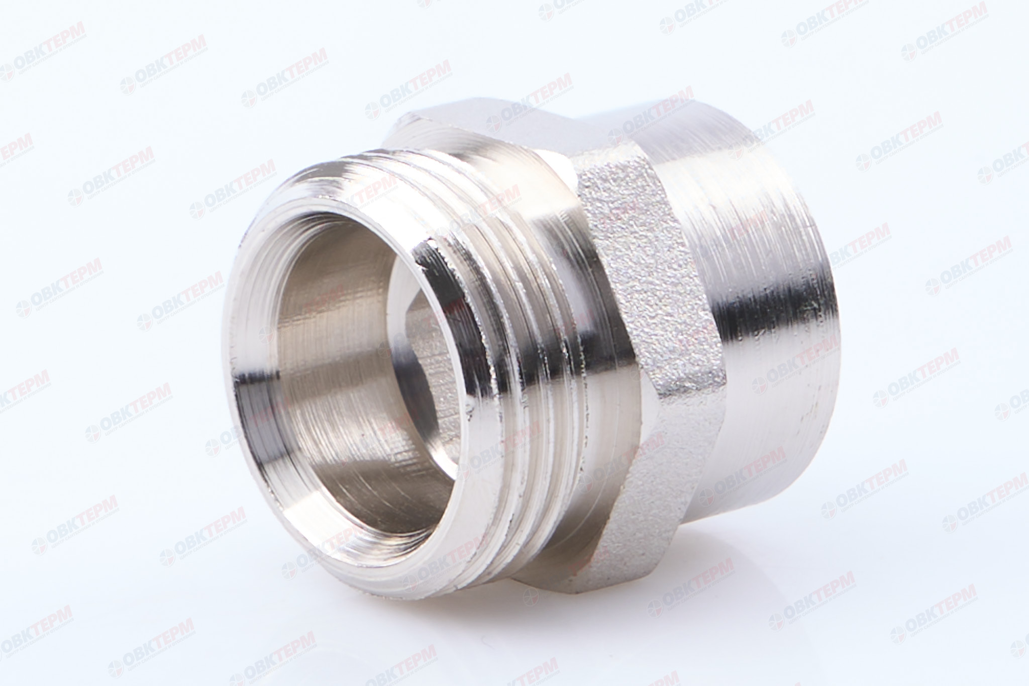 Переходник     1/2"В евроконус 3/4 нар.     никель     (Valtec)    (10уп/170ящ) - Изображение №1