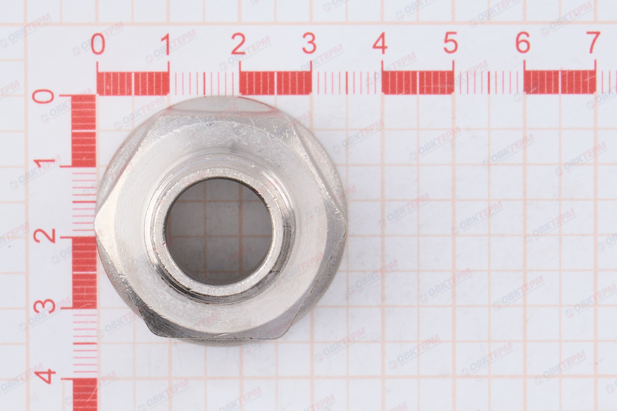 Переходник     3/4" в  -  1/2" н     никель     (Valtec)   (170ящ/10шт) - миниатюра №11