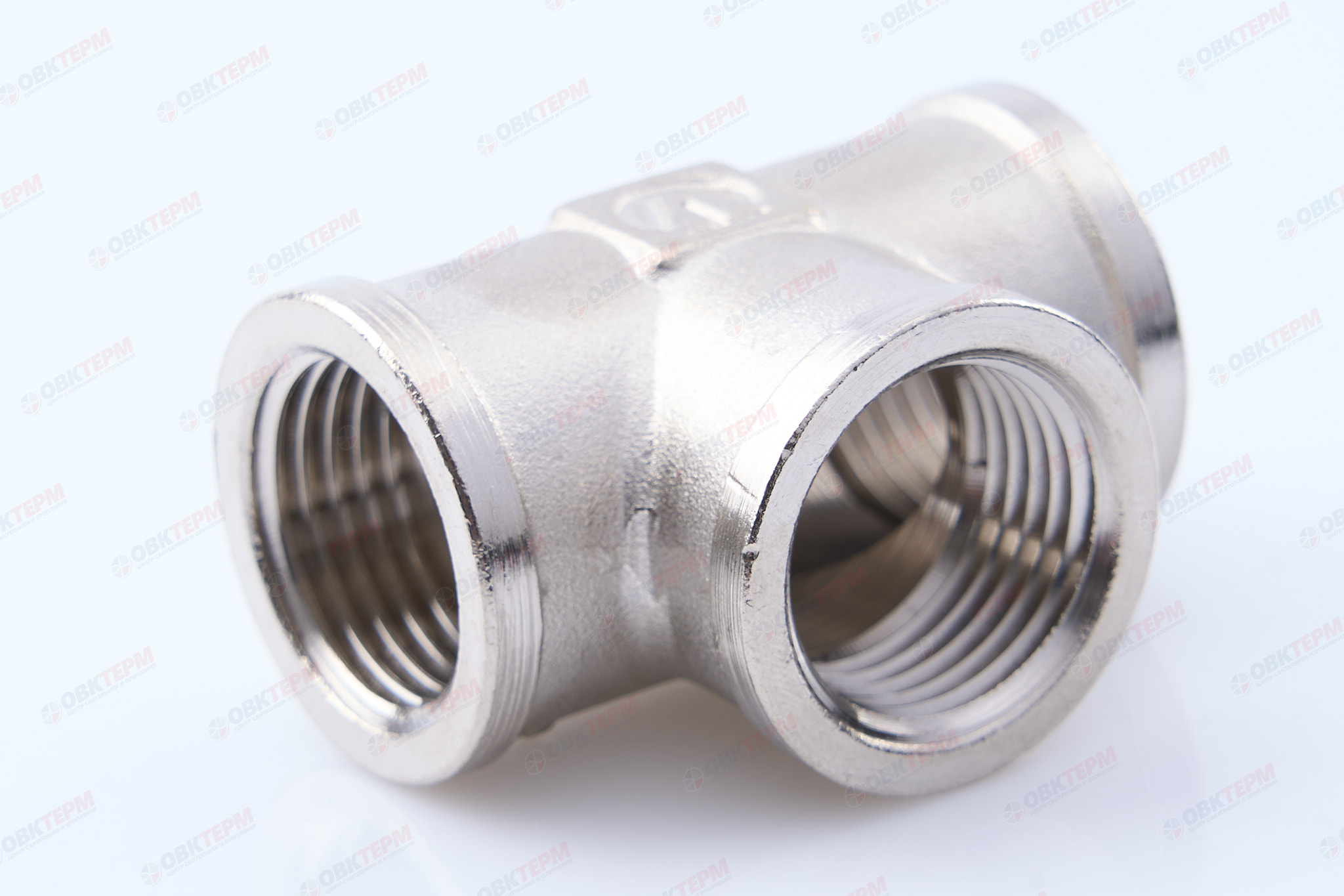 Тройник     1/2" ввв      никель  (Valtec)   (100ящ/10шт) - Изображение №1