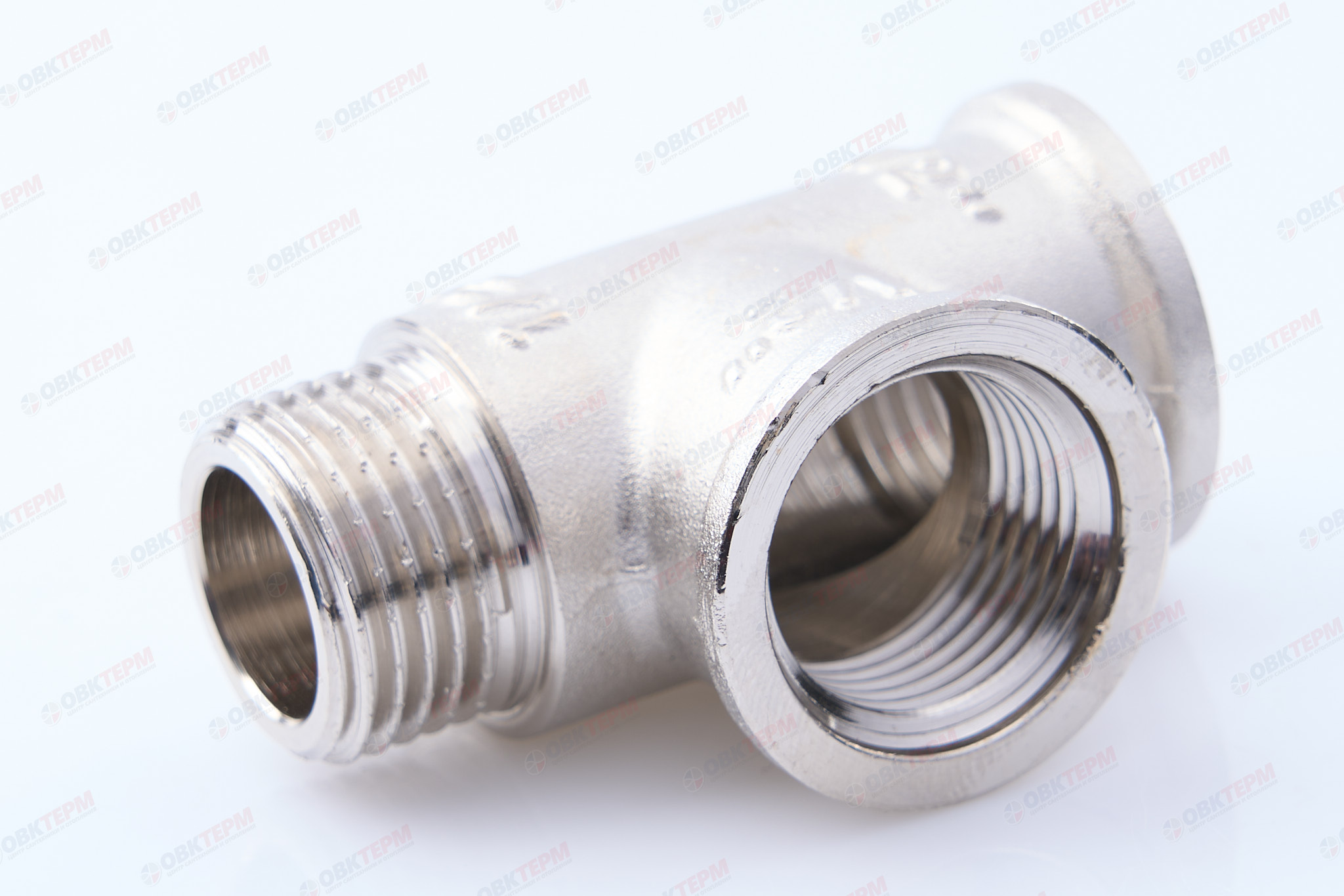 Тройник     1/2" ввн      никель   (Valtec)   (100ящ/10шт) - Изображение №1