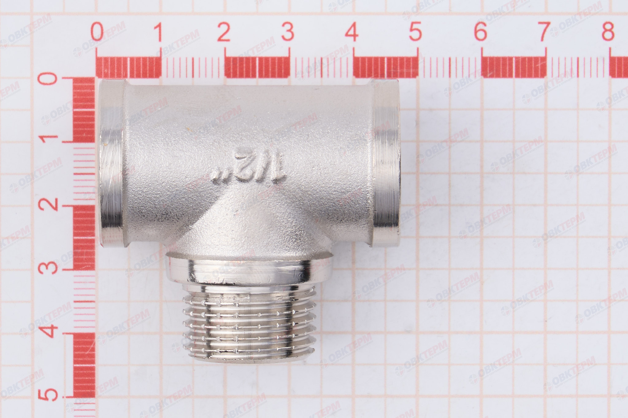 Тройник     1/2" внв      никель  (Valtec)   (100ящ/10шт) - миниатюра №7