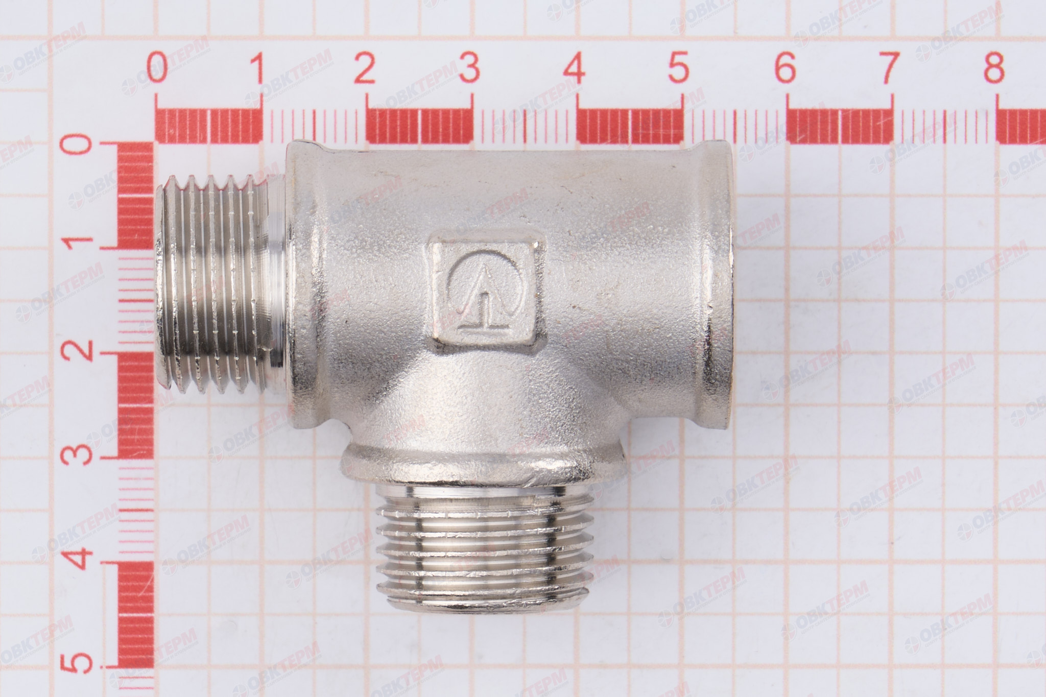 Тройник     1/2" внн      никель    (Valtec)   (80ящ/10шт) - миниатюра №10