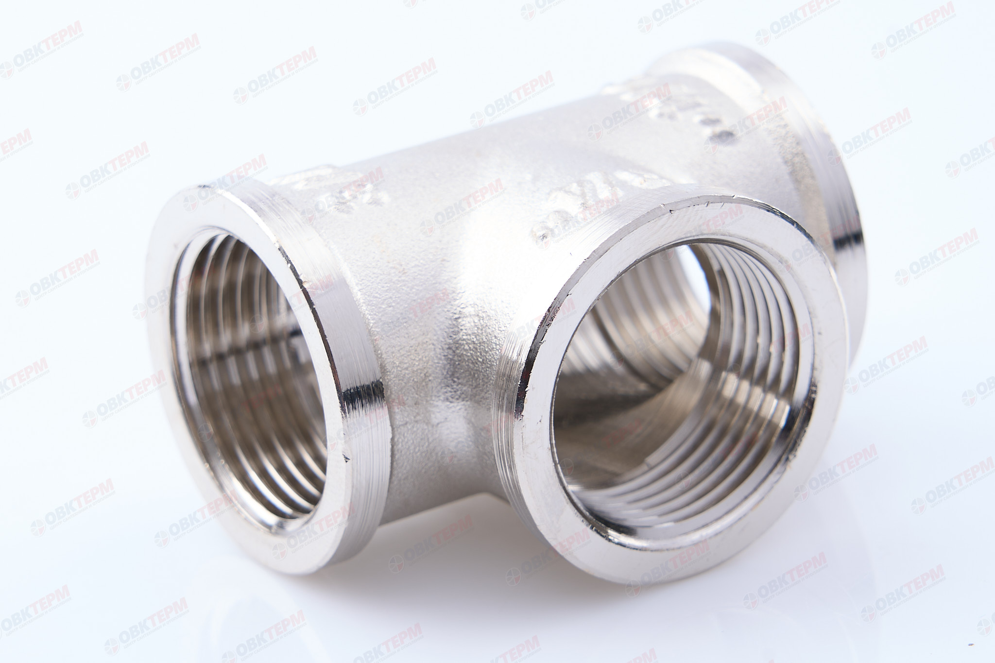 Тройник     3/4" ввв      никель   (Valtec)   (50ящ/10шт) - Изображение №1