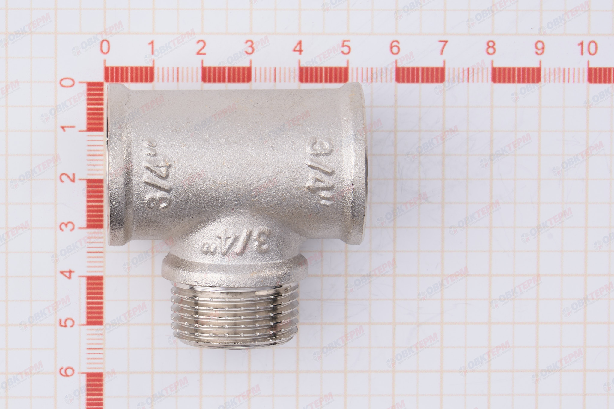 Тройник     3/4" внв      никель   (Valtec)   (50ящ/10шт) - миниатюра №7