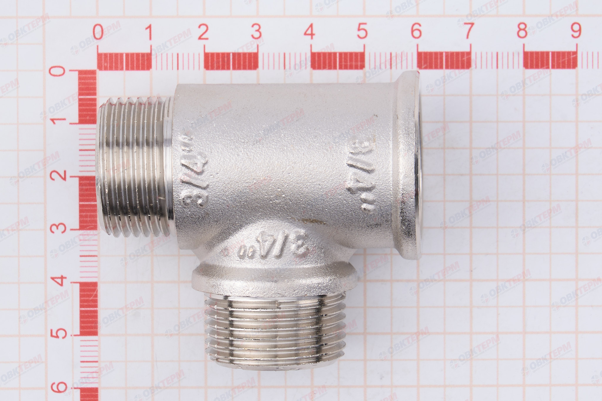 Тройник     3/4" внн      никель   (Valtec)     (10уп/50ящ) - миниатюра №9