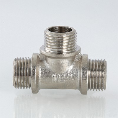 Тройник     3/4" ннн      никель   (Valtec)   (60ящ/10шт) - Изображение №2