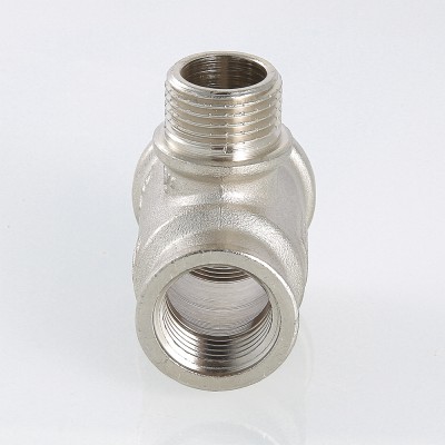 Тройник    3/4" - 1/2 - 1/2 внв  никель (Valtec)   (10уп/70ящ) - Изображение №2