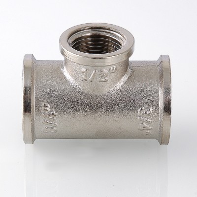 Тройник    3/4" - 1/2 - 3/4 ввв  никель (Valtec)   (10уп/50ящ) - Изображение №2
