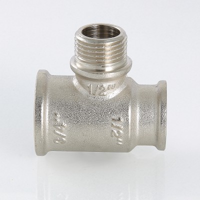 Тройник    3/4" - 1/2 - 3/4 внв  никель (Valtec)    (10уп/60ящ) - Изображение №3