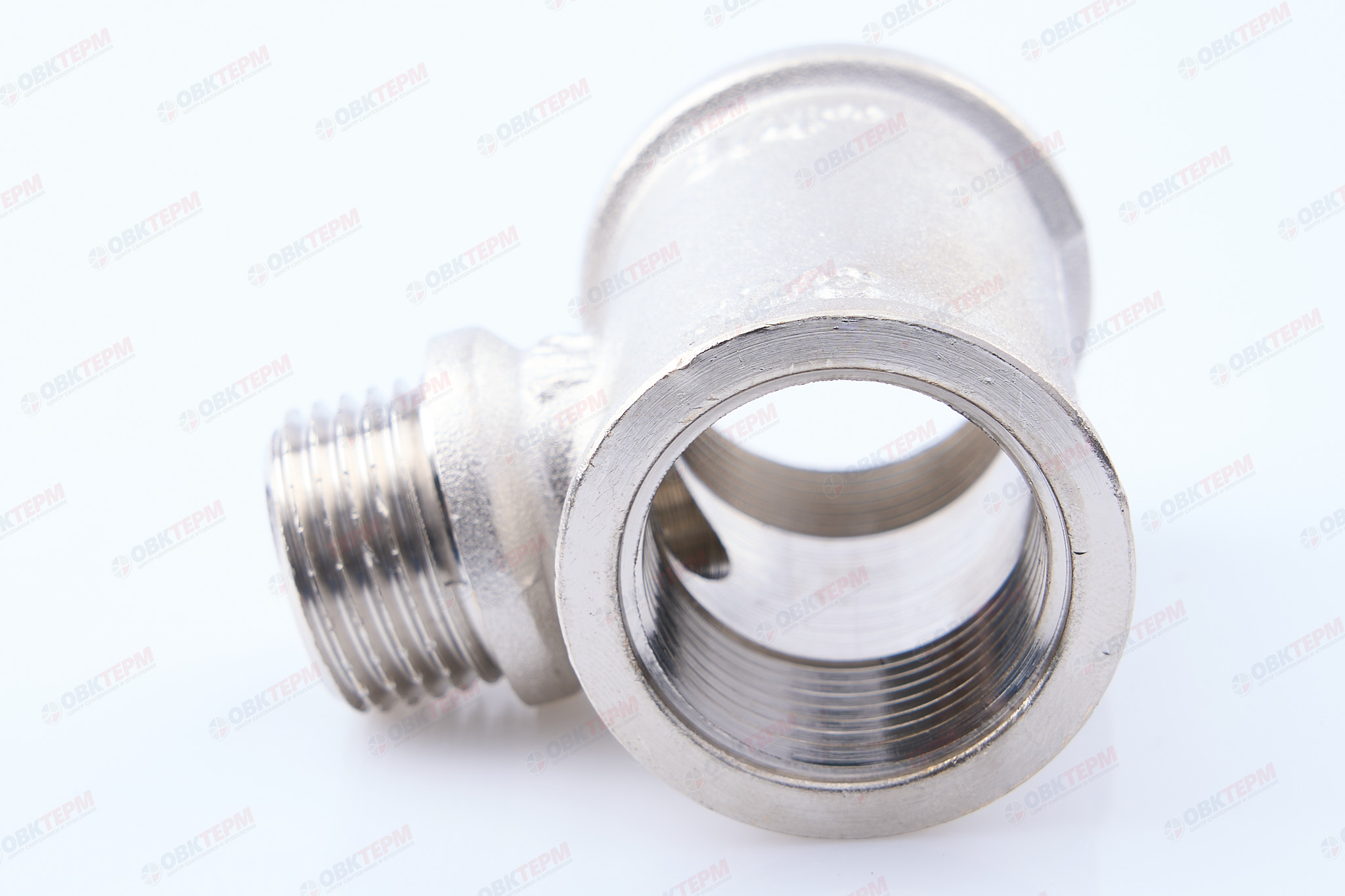Тройник    3/4" - 1/2 - 3/4 внв  никель (Valtec)    (10уп/60ящ) - миниатюра №7