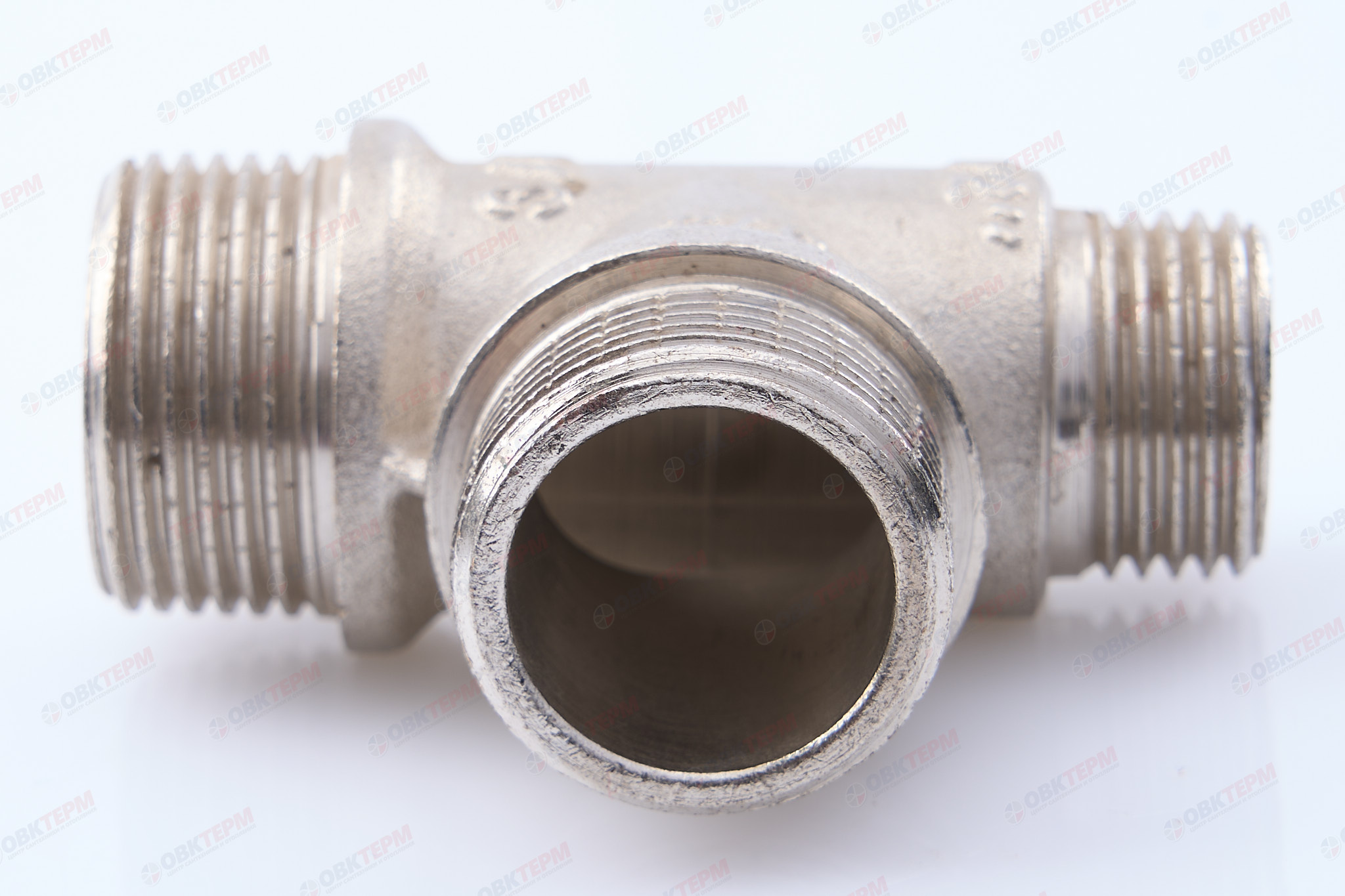 Тройник    3/4" - 3/4 - 1/2 ннн  никель (Valtec) - миниатюра №6