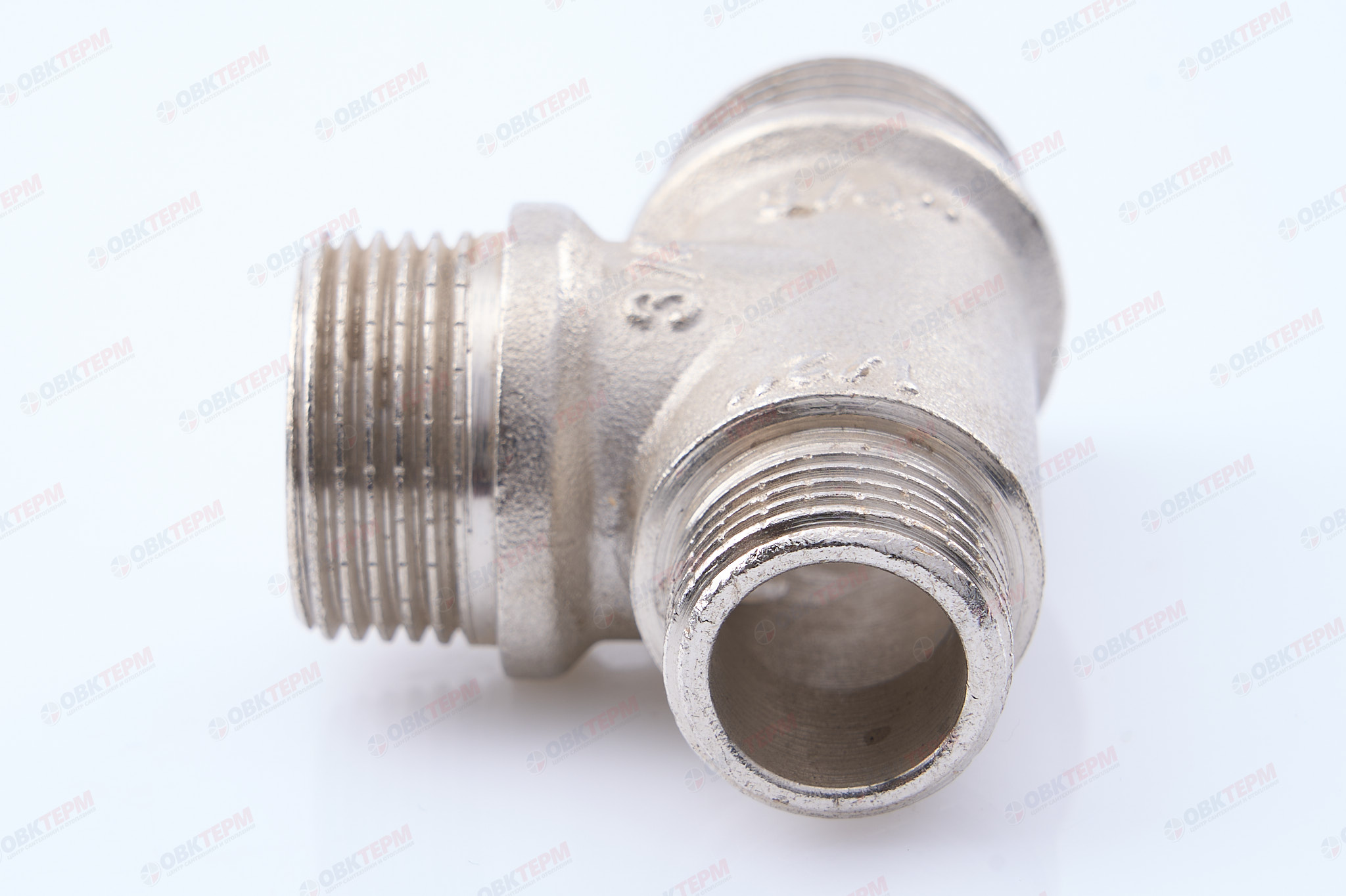 Тройник    3/4" - 3/4 - 1/2 ннн  никель (Valtec) - миниатюра №7