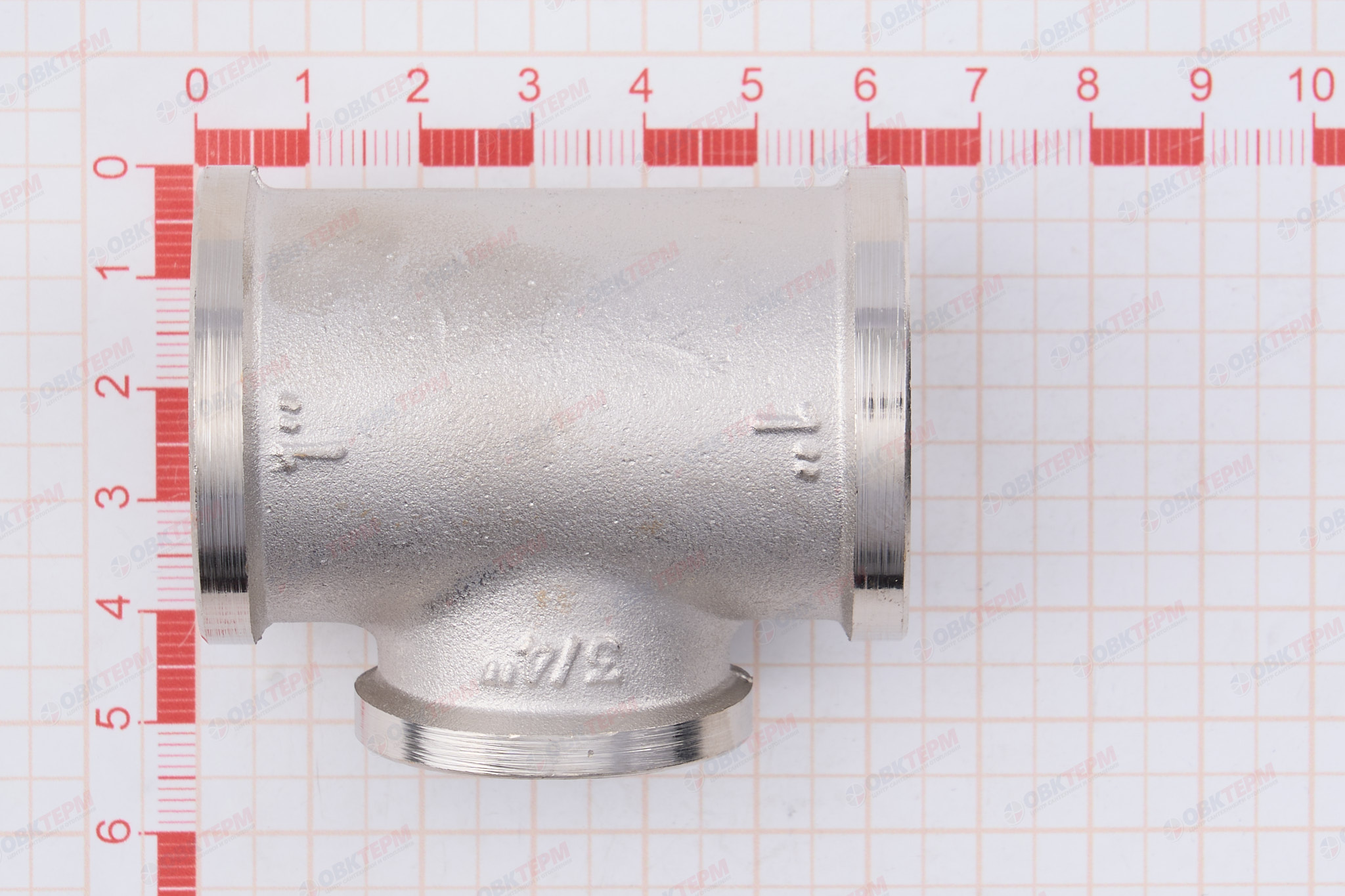 Тройник   1"- 3/4 -1" ввв      никель   (Valtec)     (5уп/30ящ) - миниатюра №6