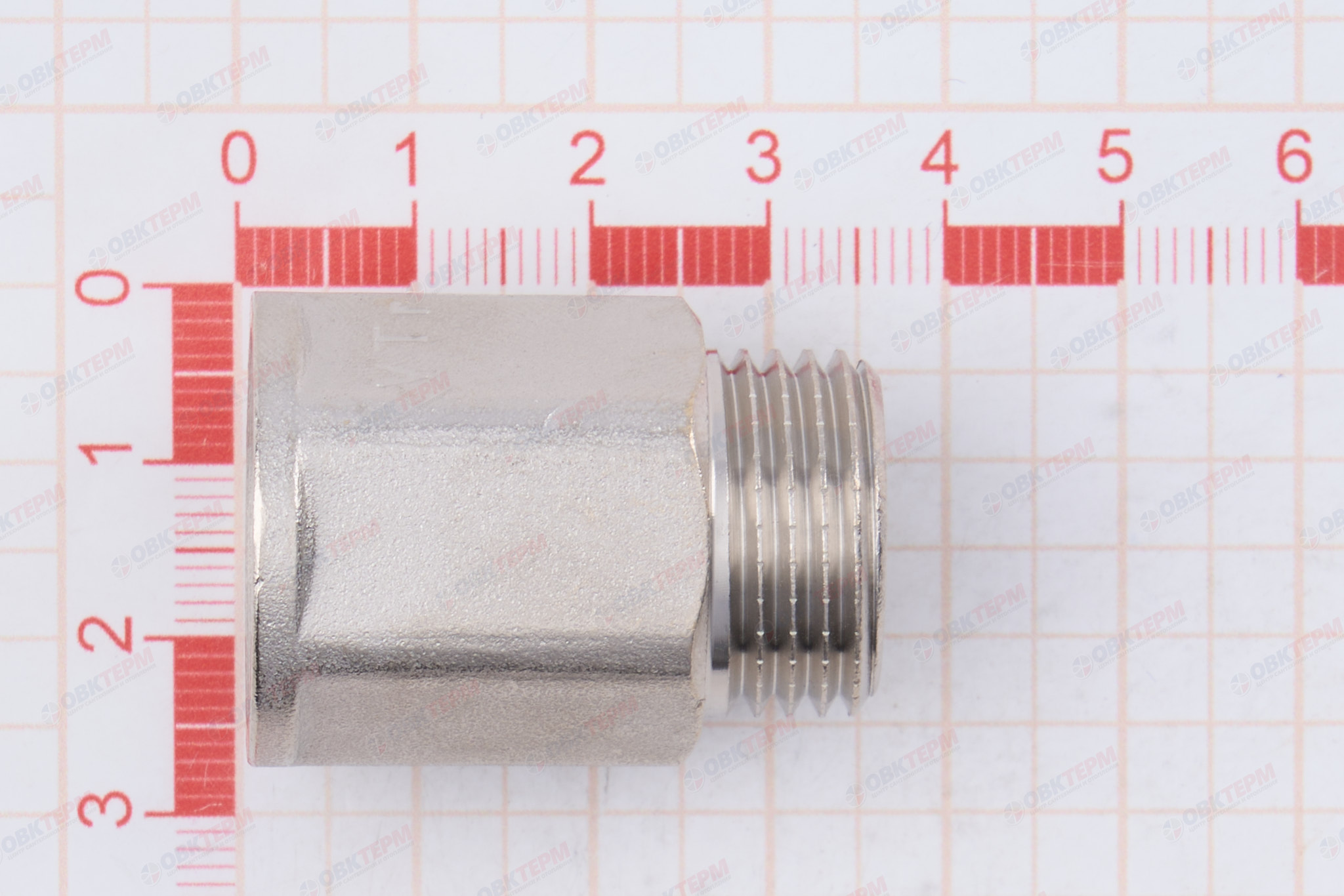 Удлинитель    1/2" вн *25 мм шестигранный      (Valtec)   (200ящ/10шт) - миниатюра №6