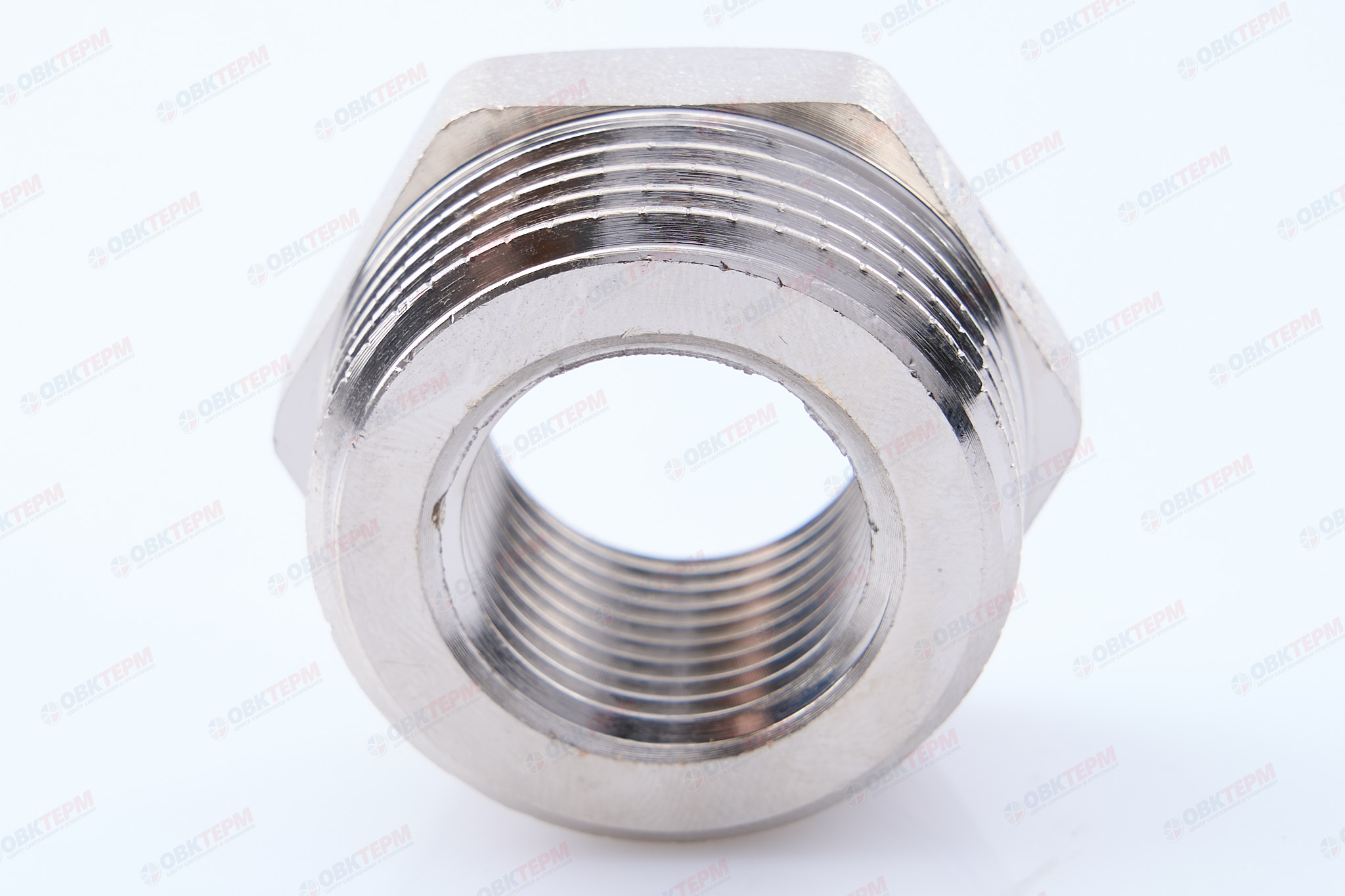 Футорка      1"н  -  1/2"в         никель   (Valtec)   (180ящ/10шт) - миниатюра №6