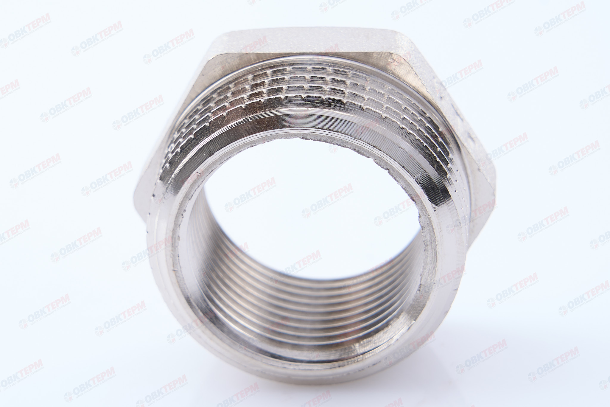 Футорка      1"н  -  3/4"в         никель   (Valtec)   (180ящ/10шт) - миниатюра №7