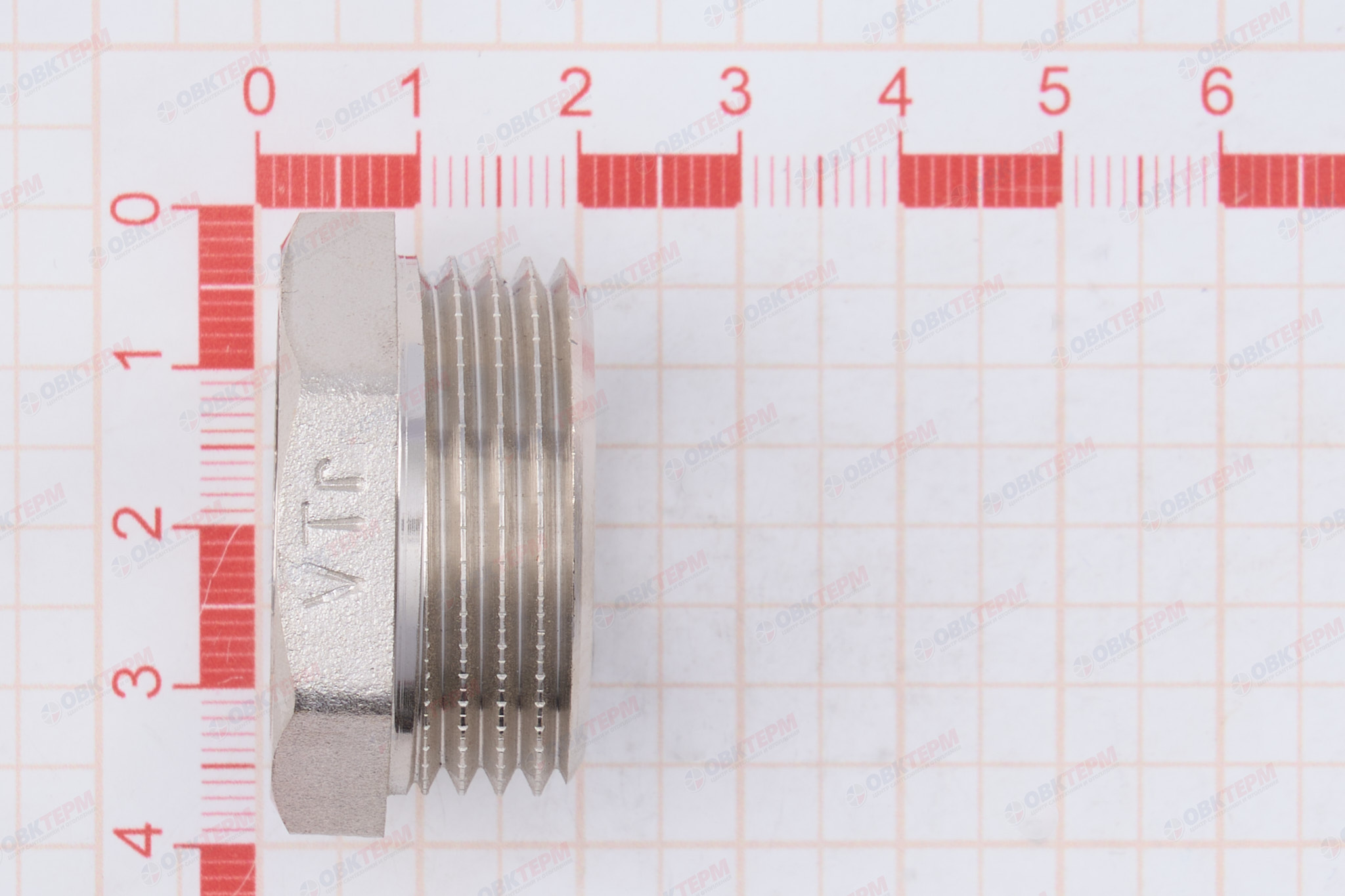 Футорка      1"н  -  3/4"в         никель   (Valtec)   (180ящ/10шт) - миниатюра №9