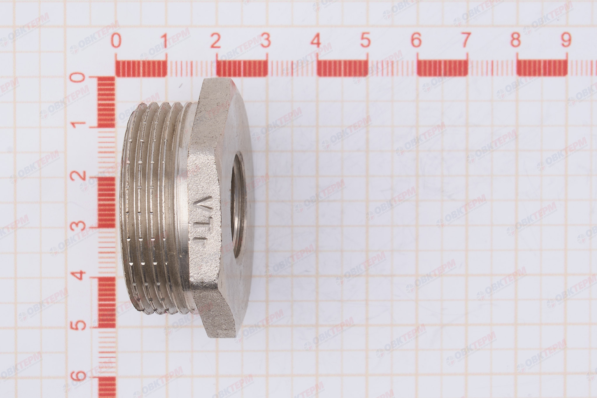 Футорка     1 1/4"н  -   1/2"в         никель   (Valtec) - миниатюра №9