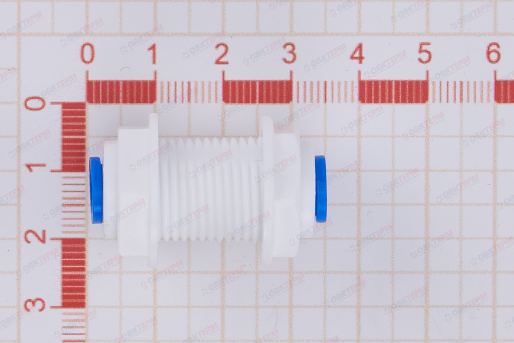 Барьер   Фитинг выходной  1/4"- 1/4"QF, синий  (1 шт) - миниатюра №6