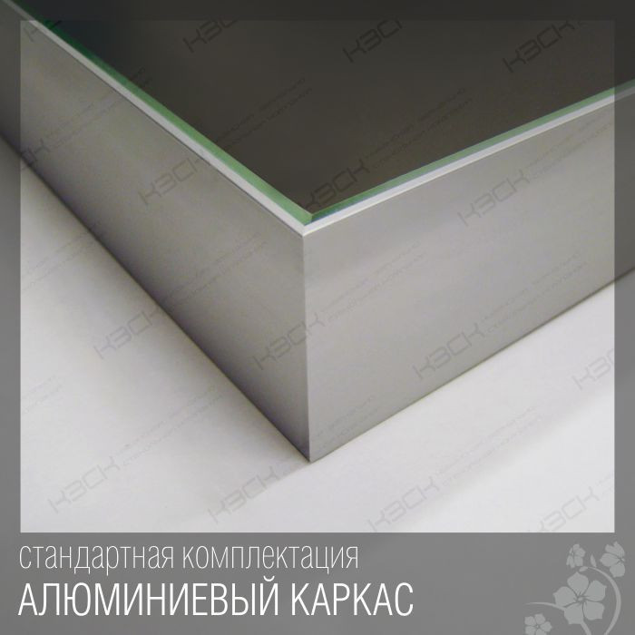 Зеркало  800х600 прямоугольное  LED подс.6500К 9,6 Вт/м с сенс.выкл. КЗСК - миниатюра №6