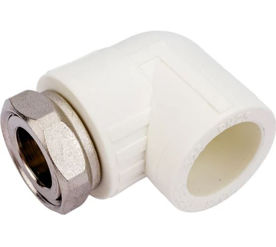 НВ СНГ 25 * 3/4"    угловая     БЕЛАЯ PP-R      (RTP)    (80/20) - Изображение №1