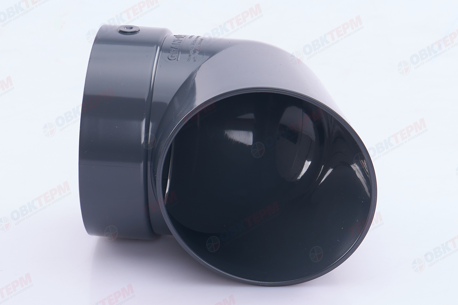 Колено сливное ПВХ Grand Line графит (RAL 7024) (уп. 30шт) - Изображение №5